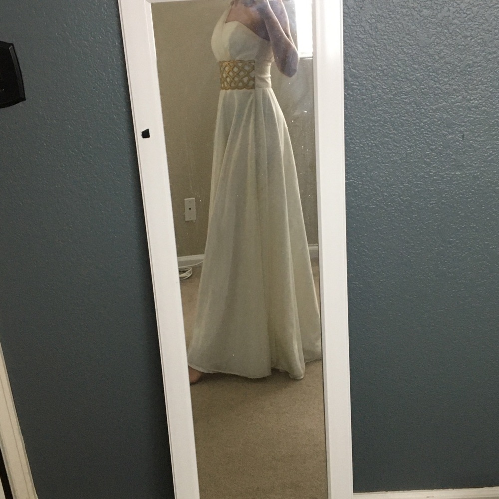 Cream Evening Dress